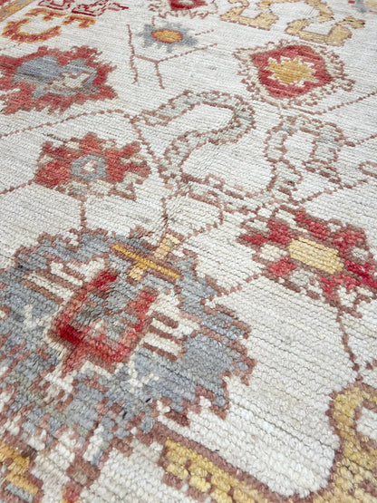 Floral Oushak 9'2"x12'9" Area Rug
