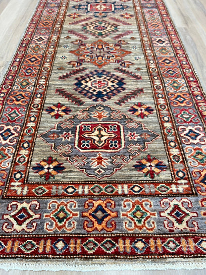Transitional Kazak Runner 2'8"x8'7" Area Rug