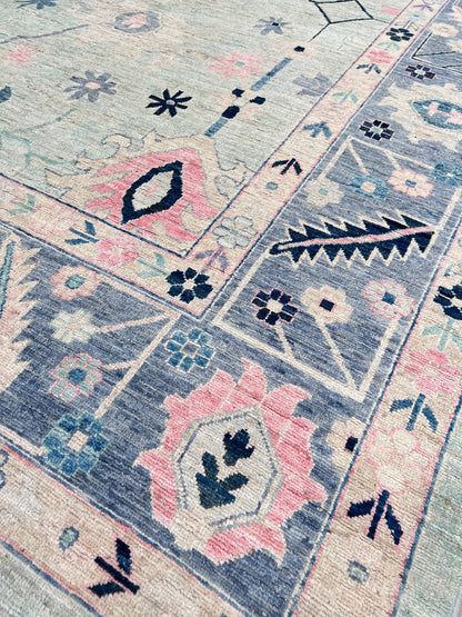 Floral Oushak 10'3"x13'9" Area Rug