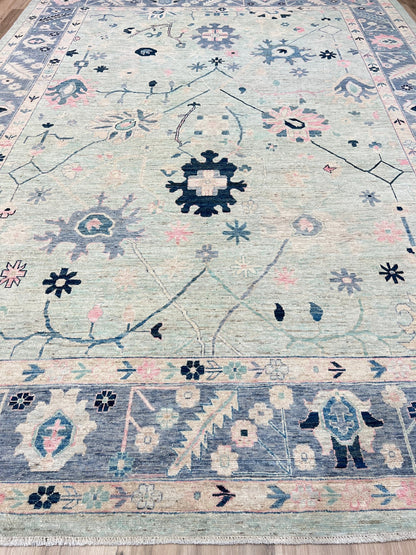 Floral Oushak 10'3"x13'9" Area Rug