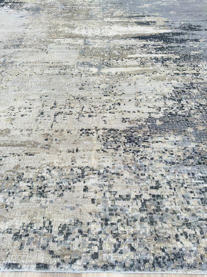 Abstract Modern 8'11"x12'1" Area Rug