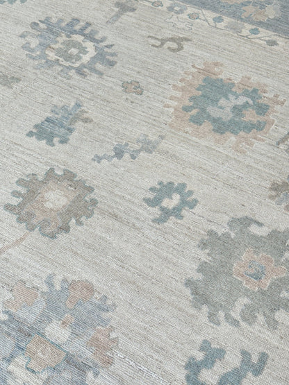 Floral Oushak 12'0"x14'10" Area Rug