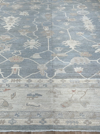 Floral Oushak 12'3"x14'10" Area Rug