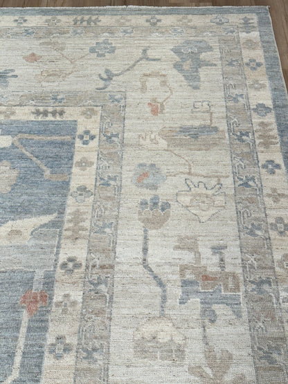 Floral Oushak 12'3"x14'10" Area Rug