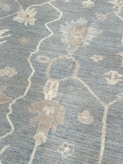 Floral Oushak 12'3"x14'10" Area Rug