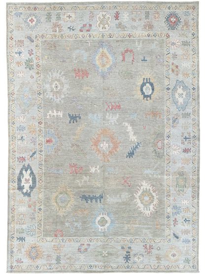 Floral Oushak 10'2"x13'9" Area Rug