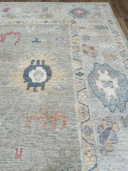 Floral Oushak 10'2"x13'9" Area Rug