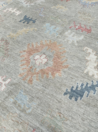 Floral Oushak 10'2"x13'9" Area Rug