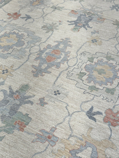 Floral Oushak 10'2"x13'9" Area Rug
