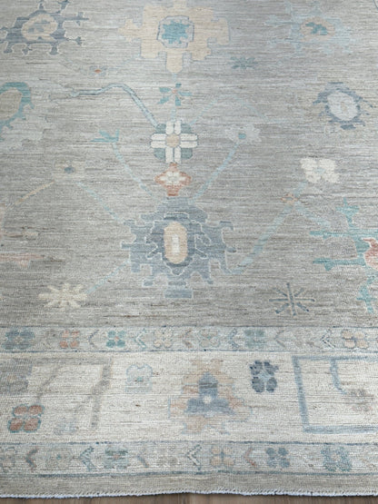Floral Oushak 8'2"x9'10" Area Rug