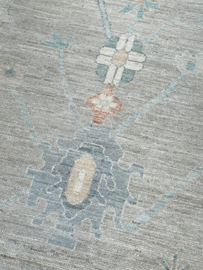 Floral Oushak 8'2"x9'10" Area Rug
