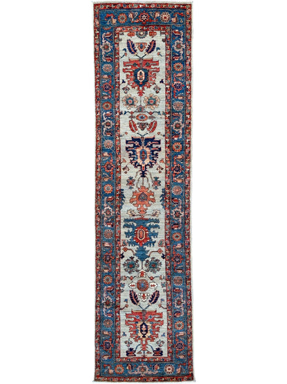 Transitional Heriz Runner 2'8"x9'9" Area Rug