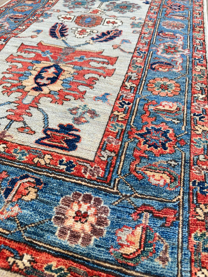 Transitional Heriz Runner 2'8"x9'9" Area Rug