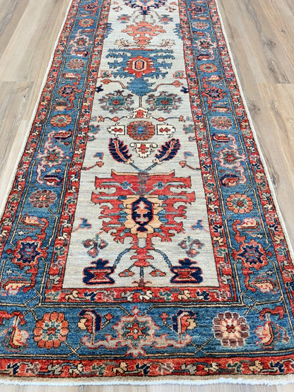 Transitional Heriz Runner 2'8"x9'9" Area Rug