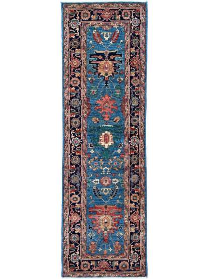 Transitional Heriz Runner 2'6"x7'8" Area Rug