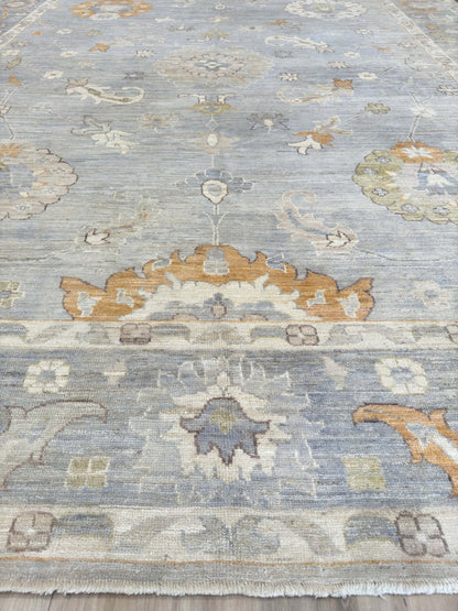 Floral Oushak 10'6"x14'1" Area Rug