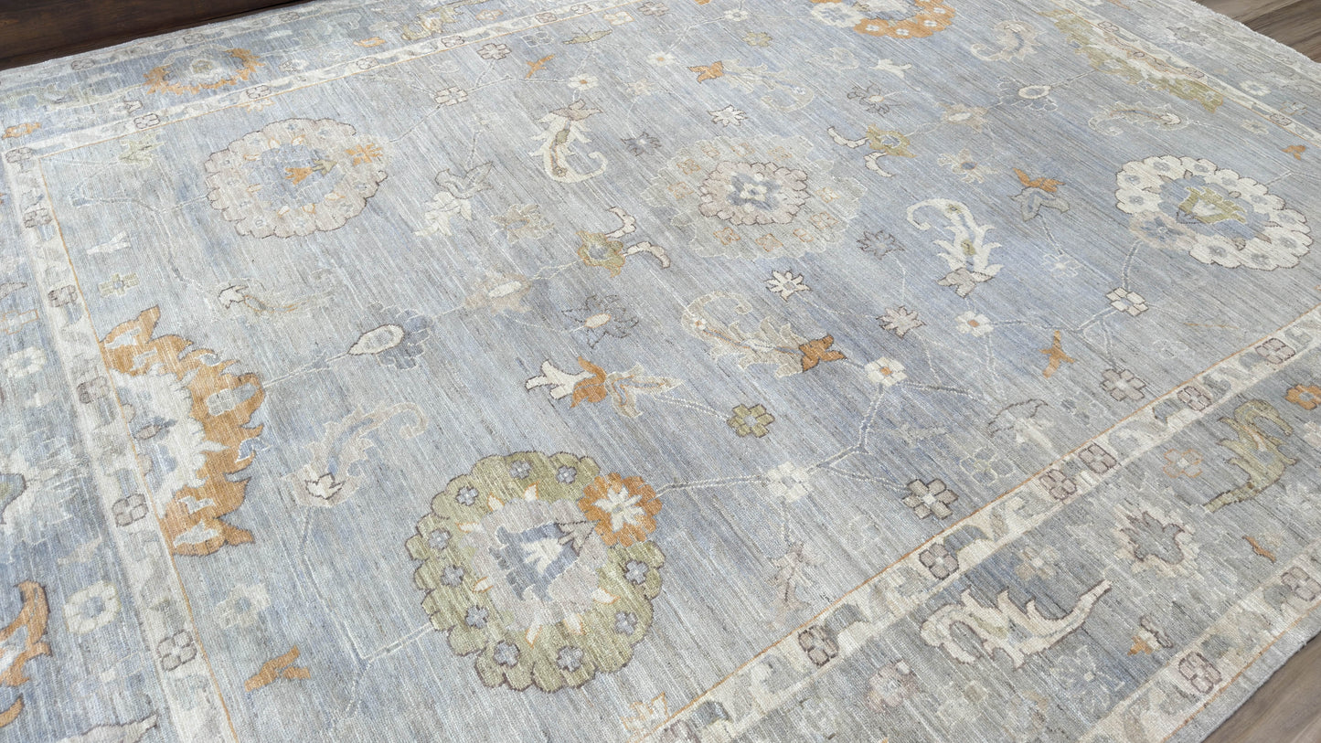 Floral Oushak 10'6"x14'1" Area Rug