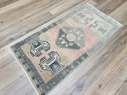 Turkish Vintage 1'9"x3'5" Area Rug