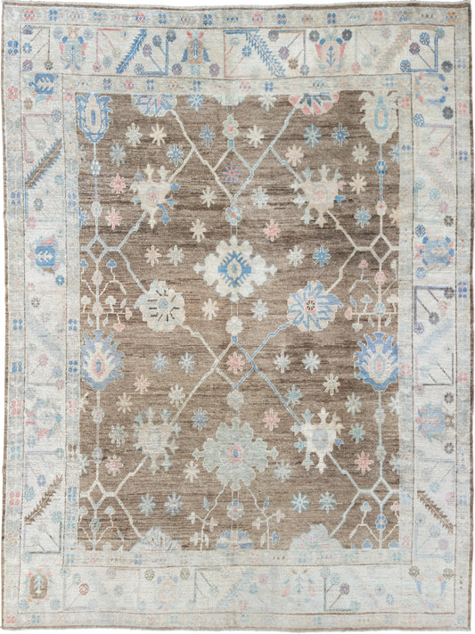 Turkish Oushak 9'2"x12'2" Area Rug