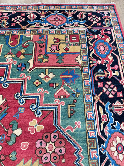 Transitional Heriz 6'8"x10'2" Area Rug