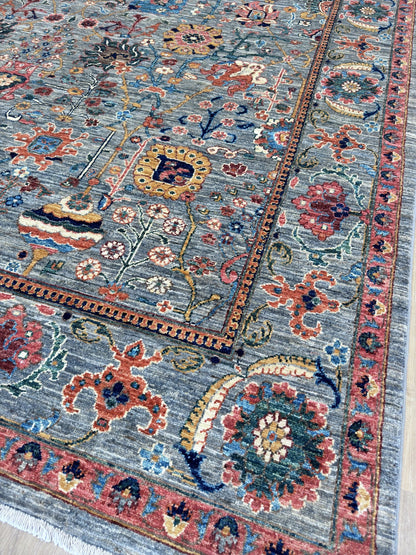 Transitional Mahal 7'10"x9'9" Area Rug