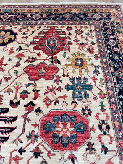 Transitional Heriz 7'9"x9'7" Area Rug