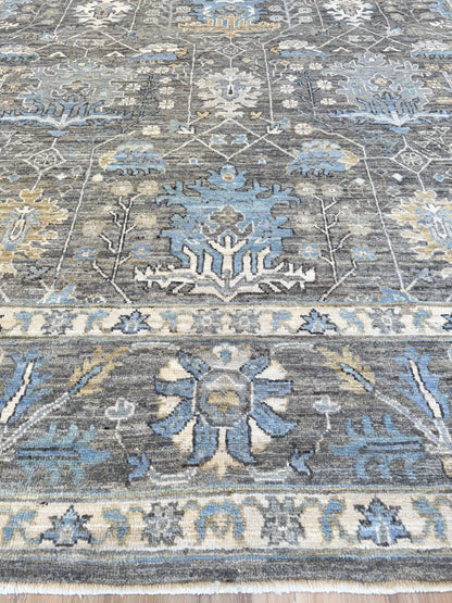 Floral Oushak 9'1"x12'1" Area Rug