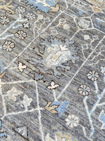 Floral Oushak 9'1"x12'1" Area Rug