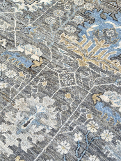 Floral Oushak 9'1"x12'1" Area Rug