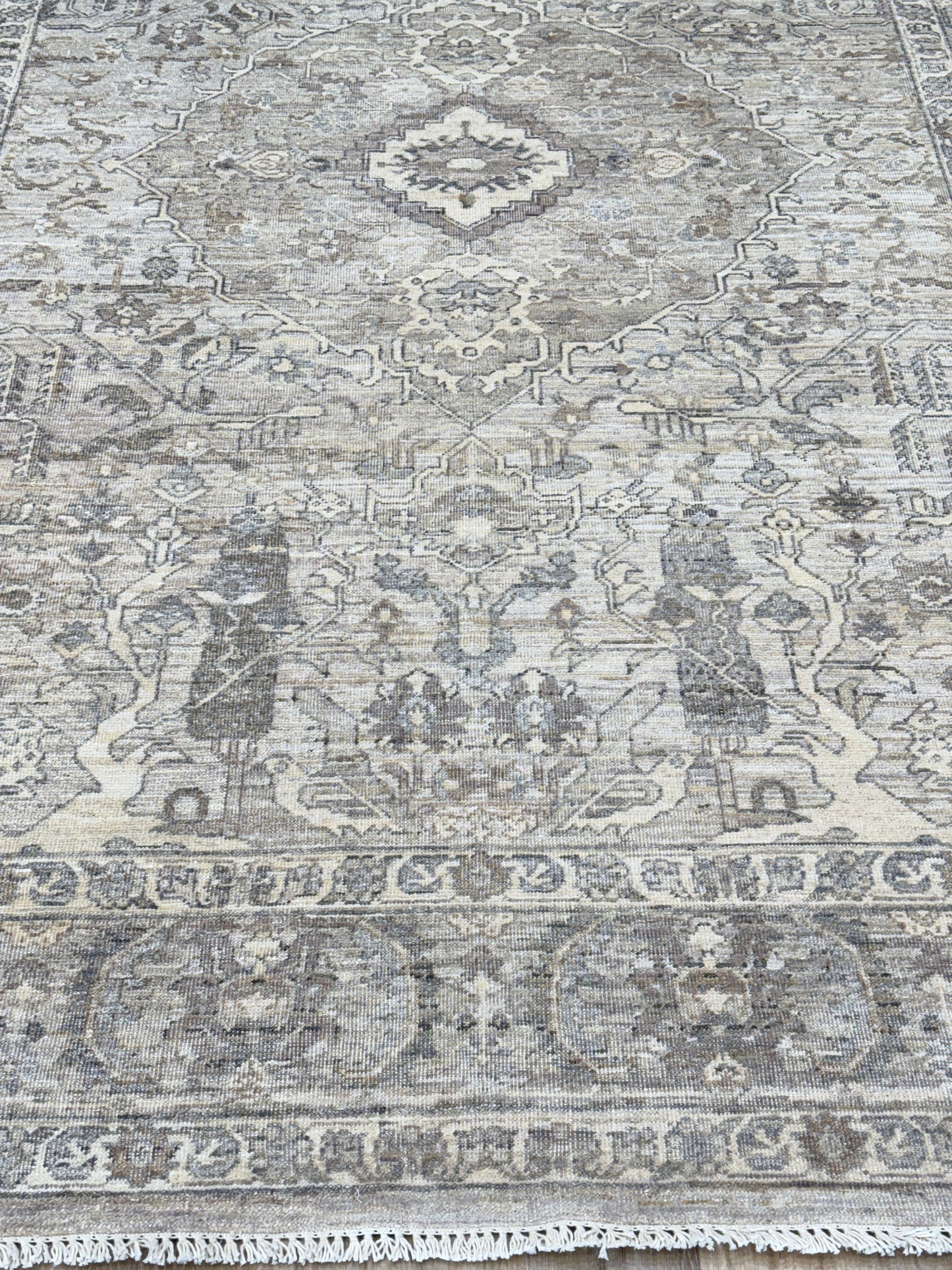 Vintage Look Tabriz 6'1"x9'2" Area Rug