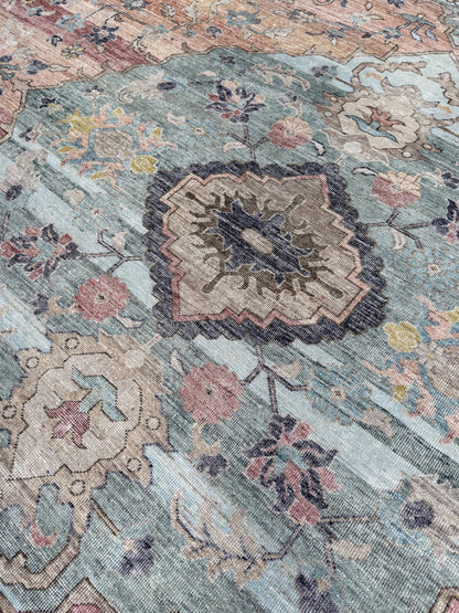 Vintage Look Tabriz 12'0"x14'11" Area Rug