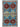 Decorative rug with geometric pattern on a blue background