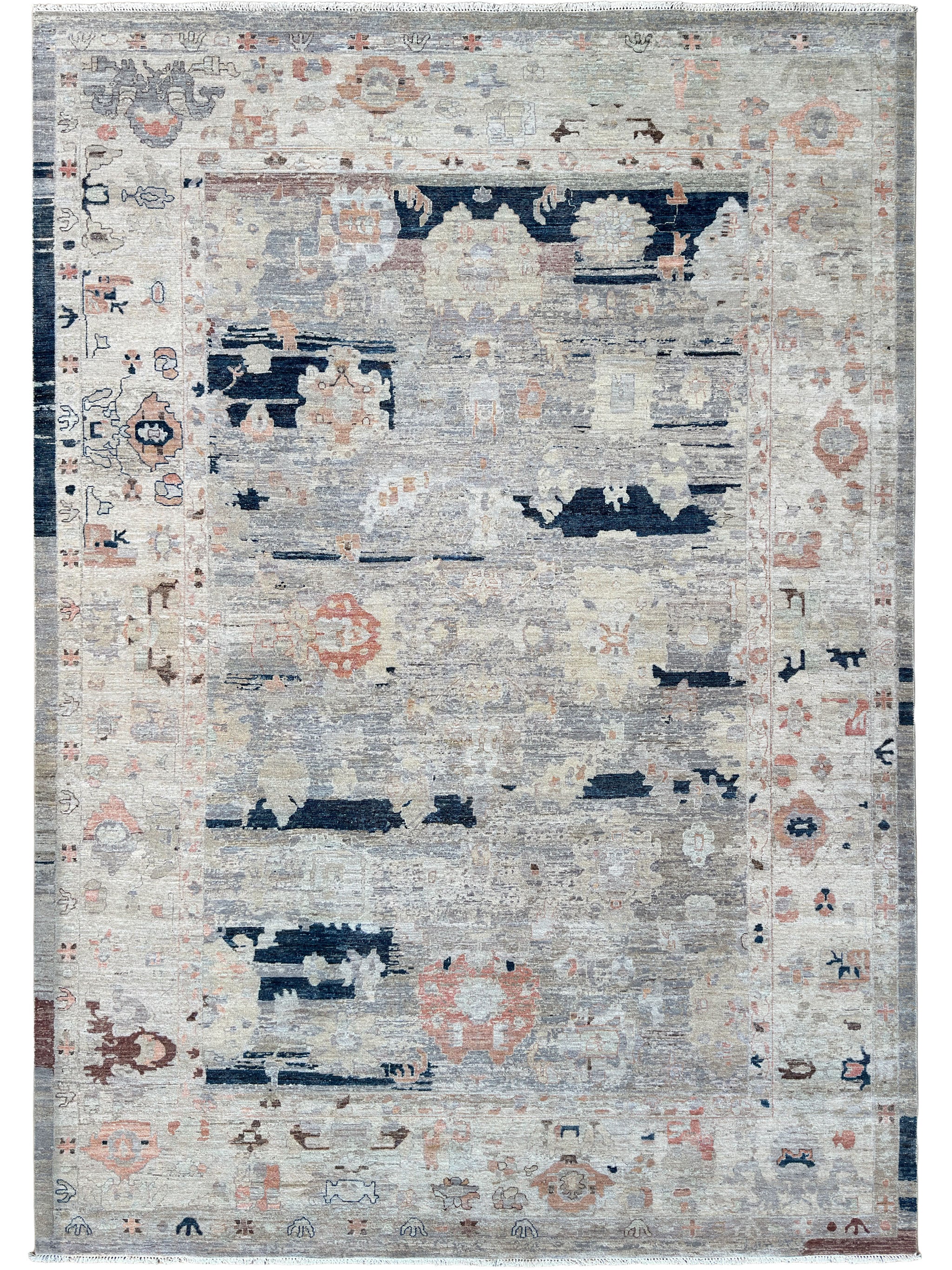 DOUBLEDAY KARACHI 100×140 ラグ ヴィンテージ Belleville Green Modern Oushak – DFW Textile Sourcing