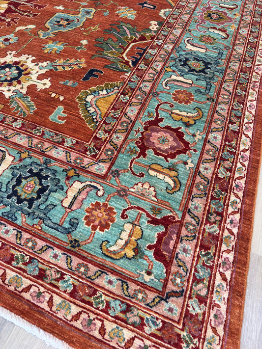 Transitional Heriz 8'11"x11'9"