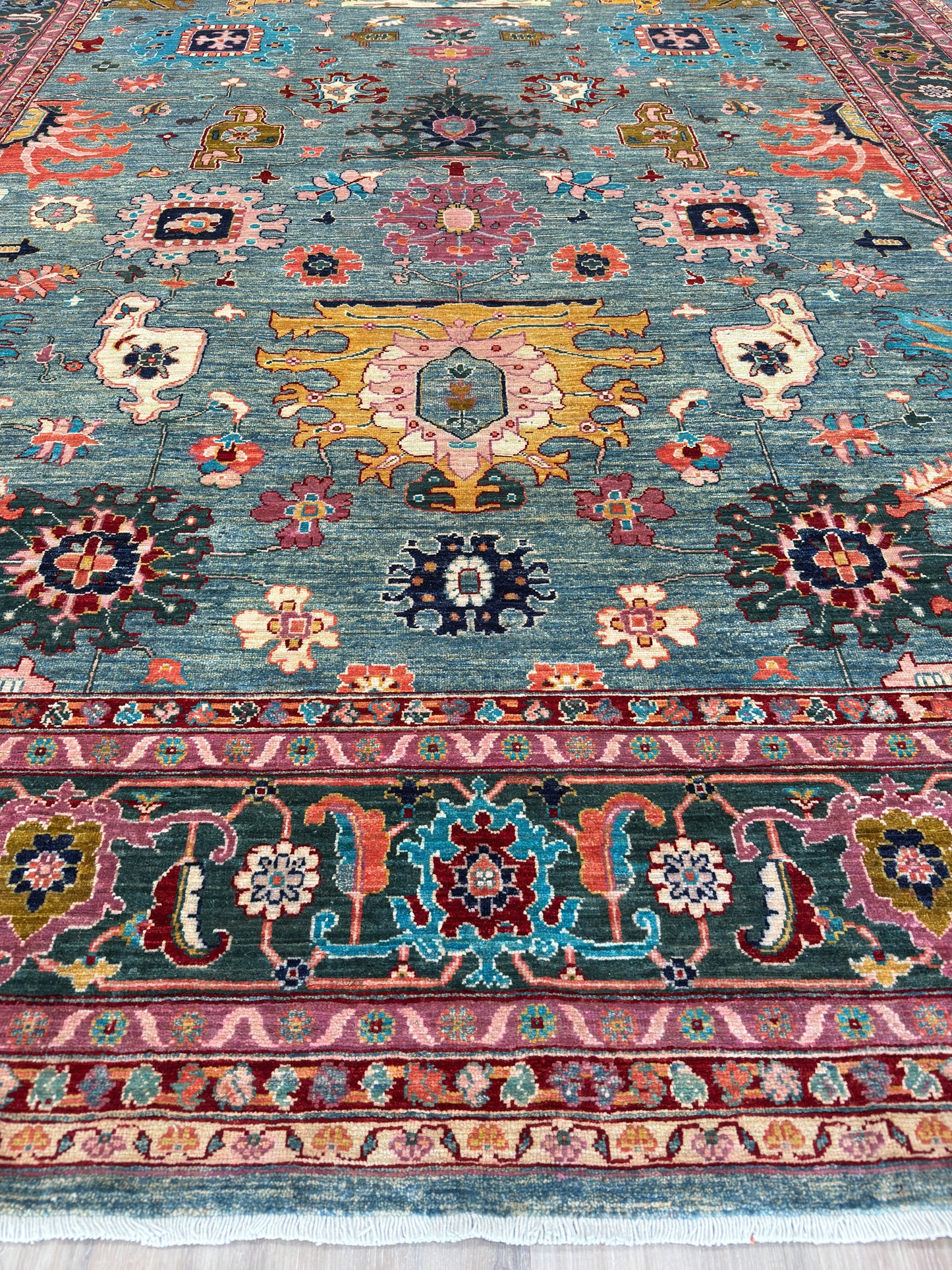 Transitional Heriz 8'11"x11'11"