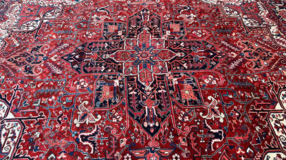 Antique Heriz 9'10"x12'4" Area Rug