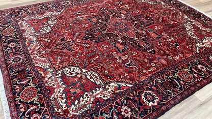 Antique Heriz 9'10"x12'4" Area Rug