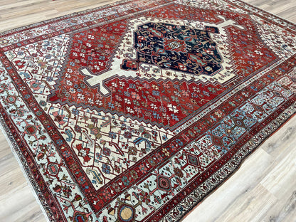 Antique Persian Serapi 10'8"x14'7" Area Rug