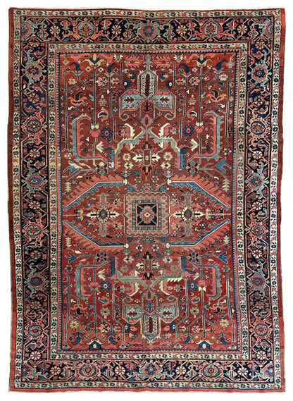 Antique Heriz 8'9"x11'8" Area Rug