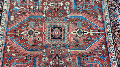 Antique Heriz 8'9"x11'8" Area Rug
