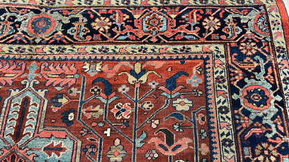 Antique Heriz 8'9"x11'8" Area Rug