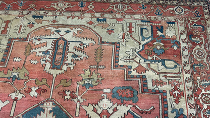 Antique Persian Serapi 9'3"x12'6" Area Rug