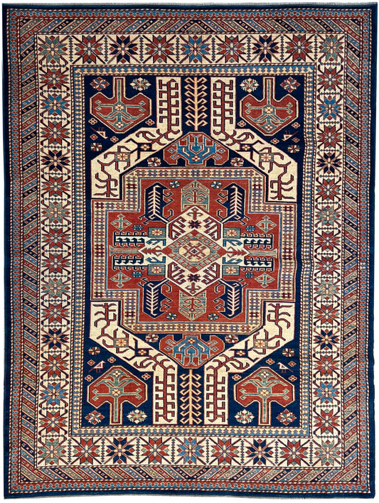 Geometric Kazak 5'10"x7'11" - Wooden Looms Rug Gallery