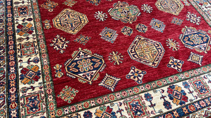 Geometric Kazak 6'2"x8'7" - Wooden Looms Rug Gallery