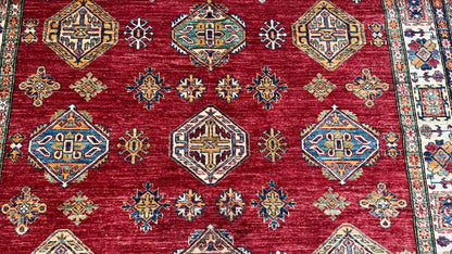 Geometric Kazak 6'2"x8'7" - Wooden Looms Rug Gallery