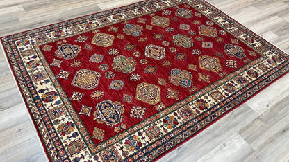 Geometric Kazak 6'2"x8'7" - Wooden Looms Rug Gallery