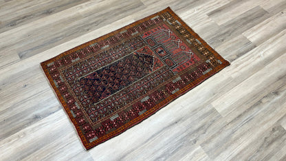Persian Baluch 2'8"x4'3" Area Rug