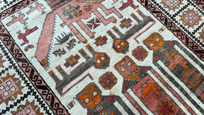 Persian Baluch 3'x5'5" Area Rug