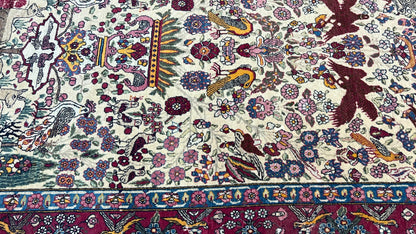 Antique Isfahan 4'6"x7' Area Rug