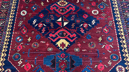 Caucasian Kazak Runner 5'6"x11'8" Area Rug